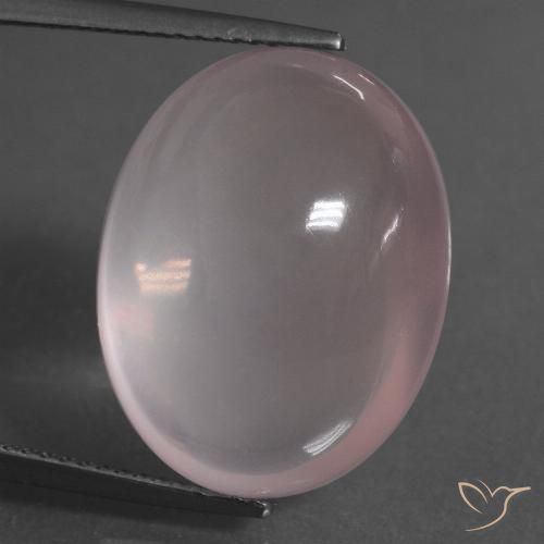 22.01ct 天然 浅粉色 芙蓉石, 椭圆形, 透明