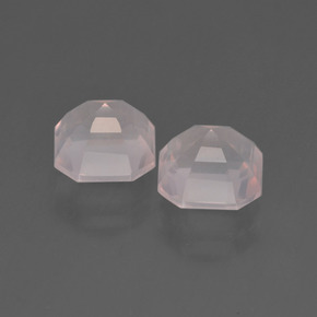3.18天然粉色粉晶，祖母绿式切割，7.2×7.1毫米，透明