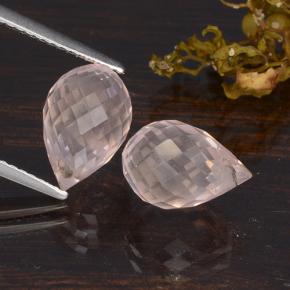 6.56天然粉色粉晶，水滴珠形切工，10.7×7.1毫米，VS