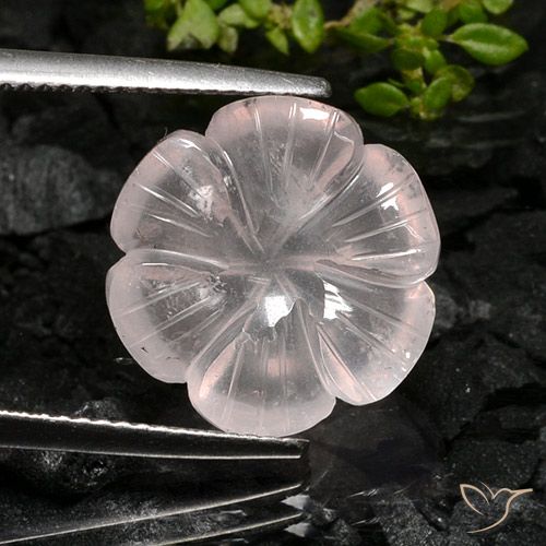 9.02ct 天然 浅粉色 芙蓉石, 花形切割, 透明