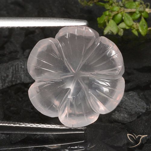 9.52ct 天然 浅粉色 芙蓉石, 花形切割, 透明
