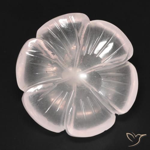 15.54ct 天然 火烈鸟粉色 芙蓉石, 花形切割, 透明
