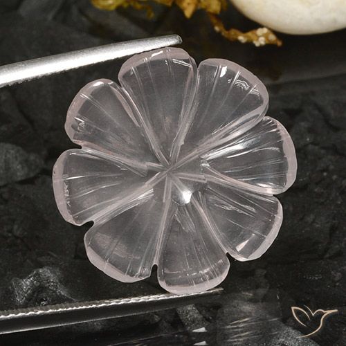 10.31ct 天然 白色 芙蓉石, 花形切割, 透明
