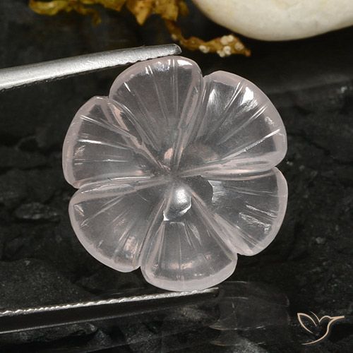 9.72ct 天然 白色 芙蓉石, 花形切割, 透明