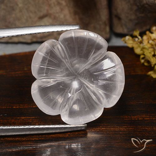 11.24ct 天然 白色 芙蓉石, 花形切割, 透明