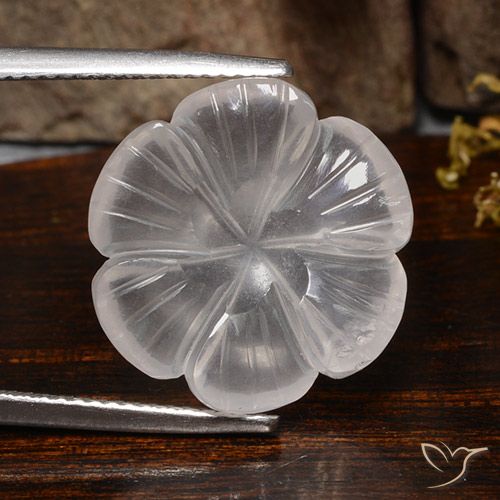 10.15ct 天然 白色 芙蓉石, 花形切割, 透明
