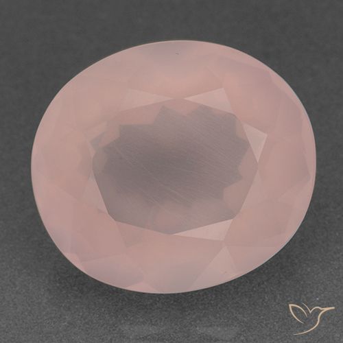 22.09ct 天然 腮红粉色 芙蓉石, 椭圆形, 透明