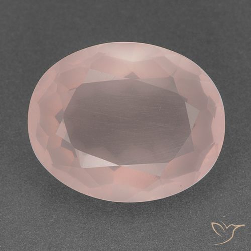 18.51ct 天然 浅珊瑚粉 芙蓉石, 椭圆形, 透明