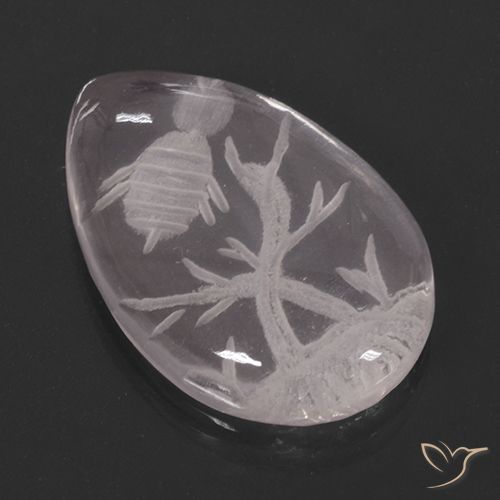 10.10ct 天然 浅粉色 芙蓉石, 梨形, 透明