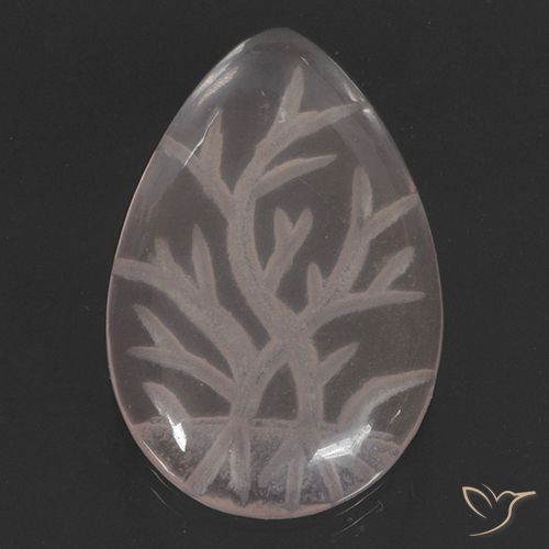 9.58ct 天然 浅珊瑚粉 芙蓉石, 梨形, 透明