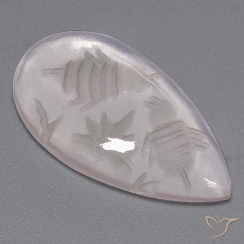 6.13ct 天然 白色 芙蓉石, 梨形, 透明