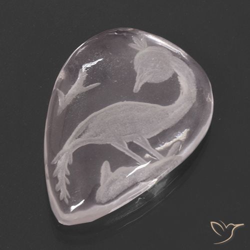 9.73ct 天然 浅粉色 芙蓉石, 梨形, 透明