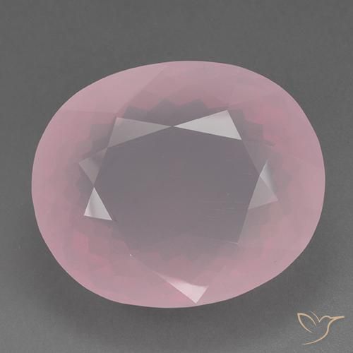 89.42ct 天然 中玫瑰粉 芙蓉石, 椭圆形, 透明