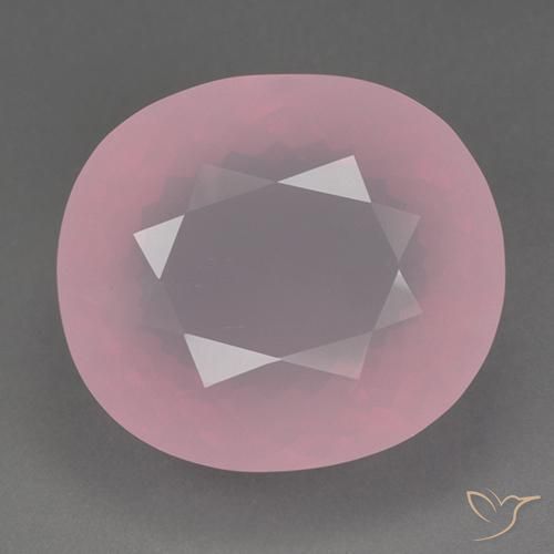 82.87ct 天然 中玫瑰粉 芙蓉石, 椭圆形, 透明