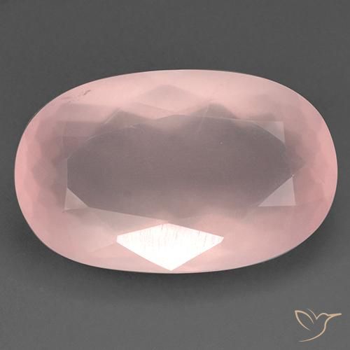 55.44ct 天然 中粉红色 芙蓉石, 椭圆形, 透明