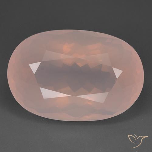 95.79ct 天然 腮红粉色 芙蓉石, 椭圆形, 透明