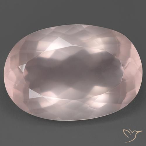 108.15ct 天然 浅珊瑚粉 芙蓉石, 椭圆形, 透明