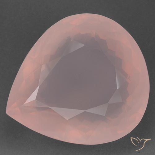 96.78ct 天然 火烈鸟粉色 芙蓉石, 梨形, 透明