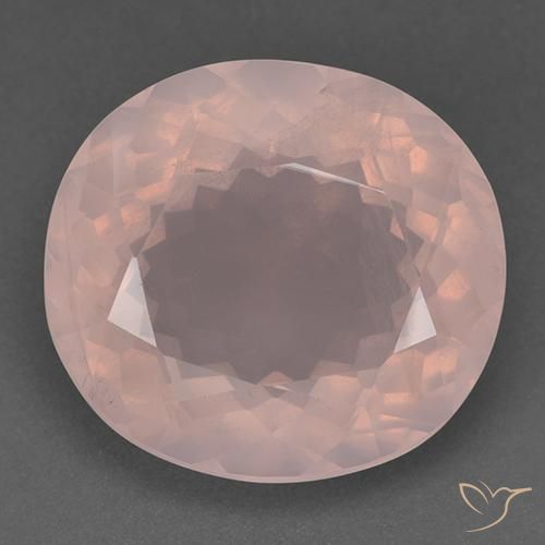 44.89ct 天然 浅珊瑚粉 芙蓉石, 椭圆形, 透明