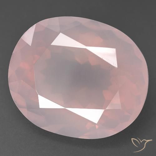 46.16ct 天然 浅粉色 芙蓉石, 椭圆形, 透明