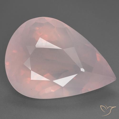 28.83ct 天然 玫瑰粉色 芙蓉石, 梨形, 透明