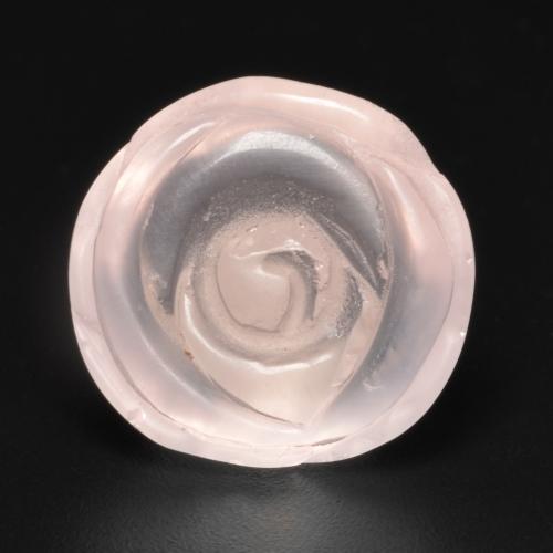 14.00克拉天然粉色粉晶，花形切工，15.9×15.2毫米，半透明