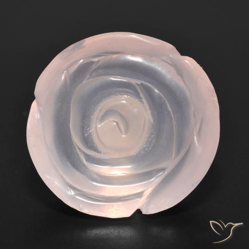 15.96ct 天然 火烈鸟粉色 芙蓉石, 花形切割, 半透明