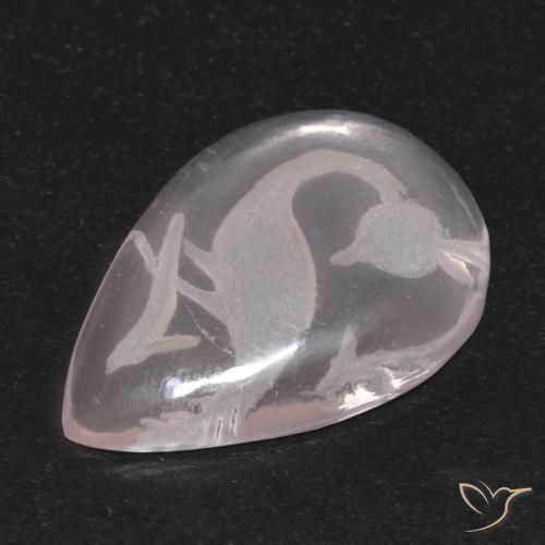 9.31ct 天然 非常浅的粉红色 芙蓉石, 梨形, 透明