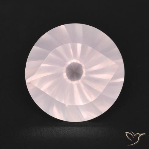 5.59ct 天然 浅粉色 芙蓉石, 圆形的, 透明