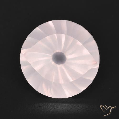 5.66ct 天然 淡桃玫瑰 芙蓉石, 圆形的, 透明