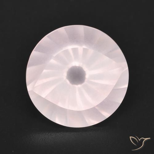 6.06ct 天然 浅淡粉色 芙蓉石, 圆形的, 透明