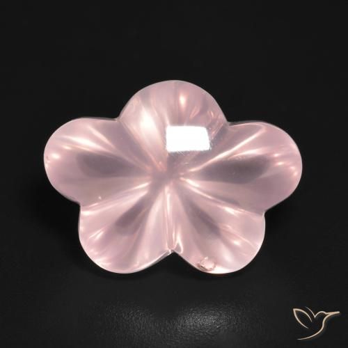 9.56ct 天然 中粉红色 芙蓉石, 花形切割, 透明