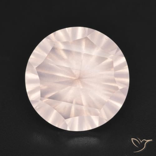 5.23ct 天然 浅粉色 芙蓉石, 圆形的, 透明