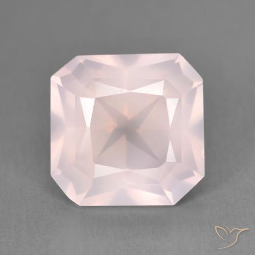4.15ct 天然 玫瑰粉色 芙蓉石, 祖母绿式切割, 透明