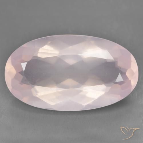 29.20ct 天然 浅淡粉色 芙蓉石, 椭圆形, 透明
