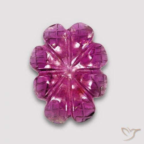 4.63ct 天然 暗红色 红碧玺, 花形切割, 半透明