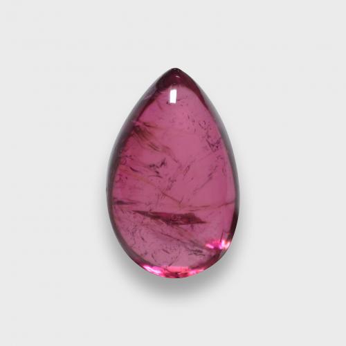 1.41克拉天然红色红碧玺，梨形，8×5.2毫米，半透明