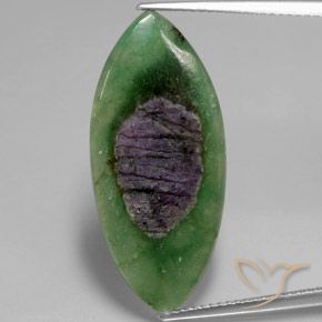 8.77ct 天然 彩色 铬云母红宝石, 榄尖形, 半透明