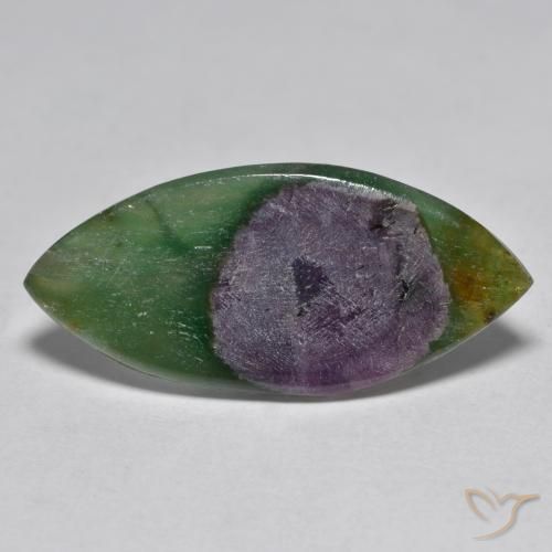 10.67ct 天然 彩色 铬云母红宝石, 榄尖形, 半透明