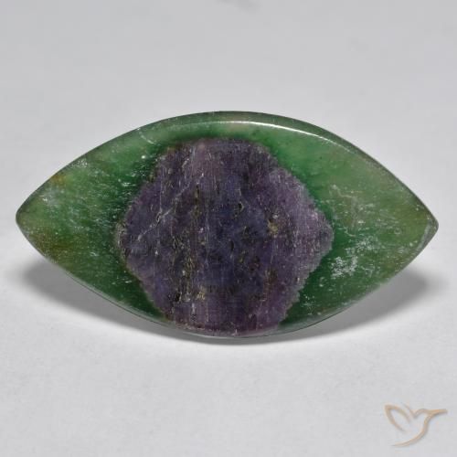 12.02ct 天然 彩色 铬云母红宝石, 榄尖形, 半透明