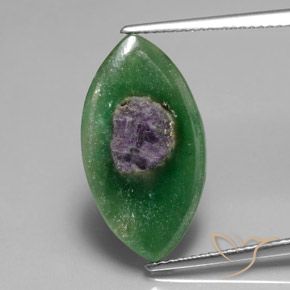 7.08ct 天然 彩色 铬云母红宝石, 榄尖形, 半透明