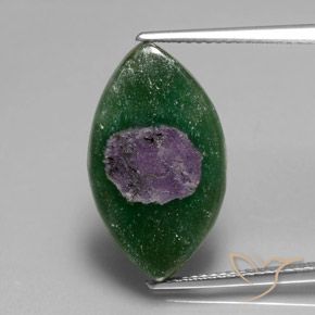 10.32ct 天然 彩色 铬云母红宝石, 榄尖形, 半透明