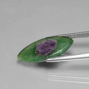 4.10克拉天然铬云母红宝石，榄尖形，透明