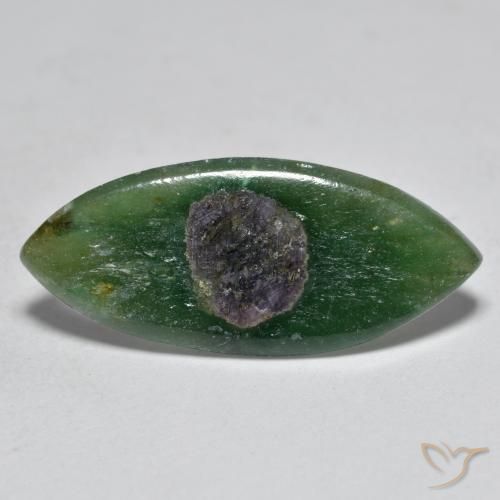 5.84克拉天然铬云母红宝石，榄尖形，半透明