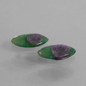 克拉天然铬云母红宝石，榄尖形，半透明