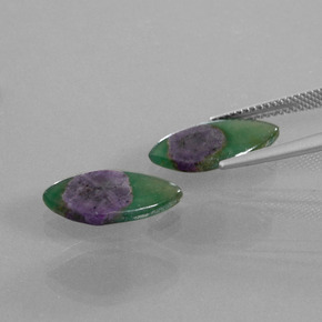 克拉天然铬云母红宝石，榄尖形，半透明