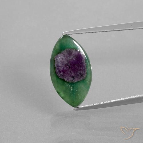 5.03ct 天然 彩色 铬云母红宝石, 榄尖形, 半透明