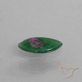 4.95克拉天然铬云母红宝石，榄尖形，半透明