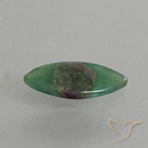 4.95克拉天然铬云母红宝石，榄尖形，半透明