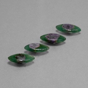 克拉天然铬云母红宝石，榄尖形，半透明